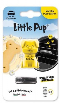 Osviežovač vzduchu do auta,  LITTLE PUP "Vanilla Pup-sation", žltý