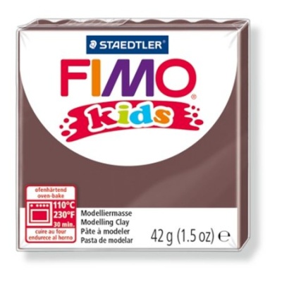 Modelovacia hmota, 42 g, FIMO "Kids", hnedá