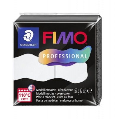 Modelovacia hmota, 57 g, vypaľovacia, FIMO "Professional", biela
