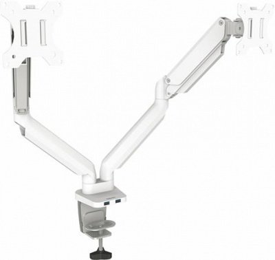 Držiak na monitory pre dva monitory, FELLOWES „Platinum Series™ Dual“, biely