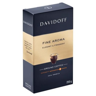 Káva, pražená, őmletá, 250 g, DAVIDOFF "Fine Aroma"