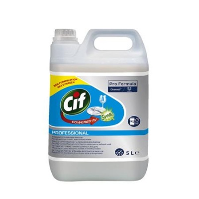 Čistiaci prostriedok umývanie riadu, do umývačky riadu, na tvrdú vodu, 5 l, CIF "Pro Formula"