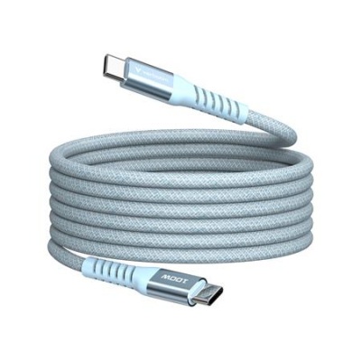 USB kábel, USB-C - USB-C, 1,2 m, 100W, magnetický, VERBATIM, modrý