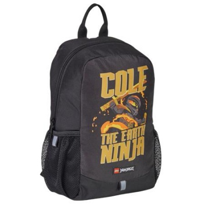 Batoh, stredná veľkosť, LEGO "Ninjago Cole", čierny, vzorovaný