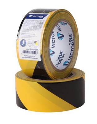Podlahová značkovacia páska, 48 mm x 33 m, VICTORIA FACILITY, čierna-žltá