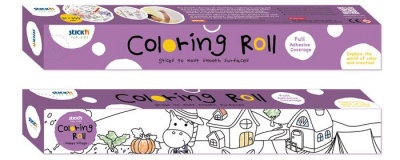 Omaľovávanka v kotúči, samolepiaca, 31x355 cm, STICK N, veselá dedina