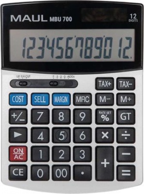 Kalkulačka, stolová, 12 miestny displej, MAUL "MBU 700", čierna