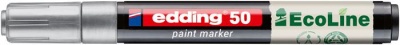 Lakový popisovač, 2–3 mm, EDDING „50“, strieborný