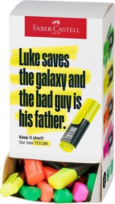 Zvýrazňovač, displej, mini, FABER-CASTELL "TXTLNR", neónové farby