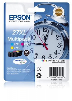 T27154010 náplň multipack do tlačiarní Workforce 3620DWF,7110DTW, EPSON, c+m+y,31,2 ml