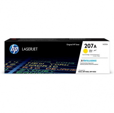 W2212A Laserový toner pre Color LaserJet Pro M182N, M183FW tlačiarne, HP 207A, žltá, 1,25k