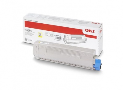 45862837 Laserový toner, k MC853/MC873 tlačiarňam, OKI, žltá, 7,3k