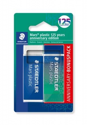Guma, STAEDTLER "Mars® Plastic 526 , 125 years", modrá-zelená