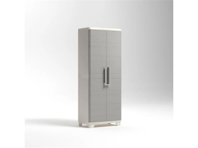 Skriňa na náradie, vysoká, plastová, KETER "Linear Wood", béžová