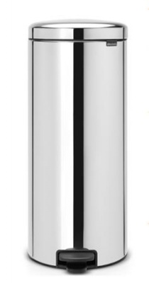 Odpadkový kôš, pedálový, priemyselný, kovový, pozinkovaný, 30 l, s vyberateľným vedrom