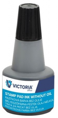 Pečiatková farba, 30 ml, VICTORIA OFFICE, čierna