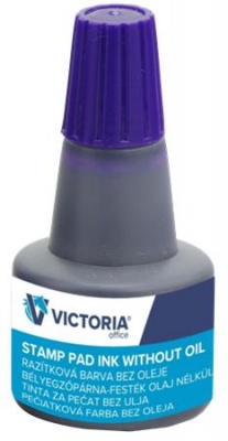 Pečiatková farba, 30 ml, VICTORIA OFFICE, modrá