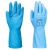 Ochranné rukavice, latex, na spracovanie potravín, veľkosť L, modré