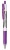 Gélové pero, 0,33 mm, stláčací mechanizmus, pruhované telo, ZEBRA "Sarasa Clip", fialová